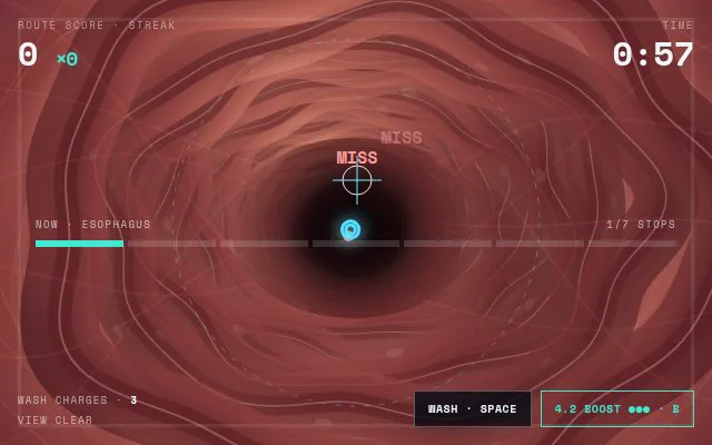 Scope Code start screen showing a stylized route runner with an SC marker